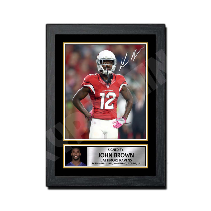 John Brown 2 Limited Edition Football Signed Print - American Footballer