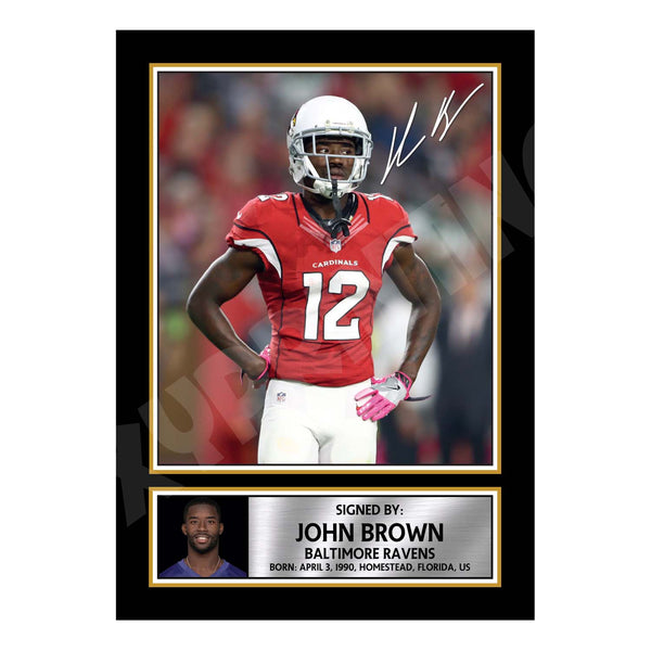 John Brown 2 American Football Printed Signature Print