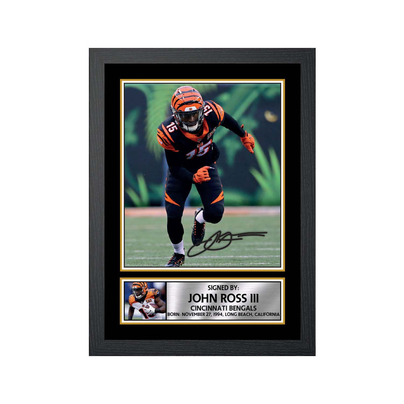 John Ross III 2 Limited Edition Football Signed Print - American Footballer