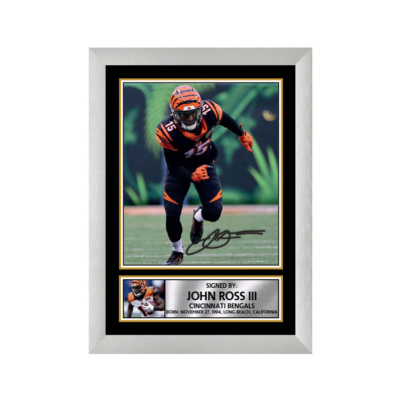 John Ross III 2 Limited Edition Football Signed Print - American Footballer