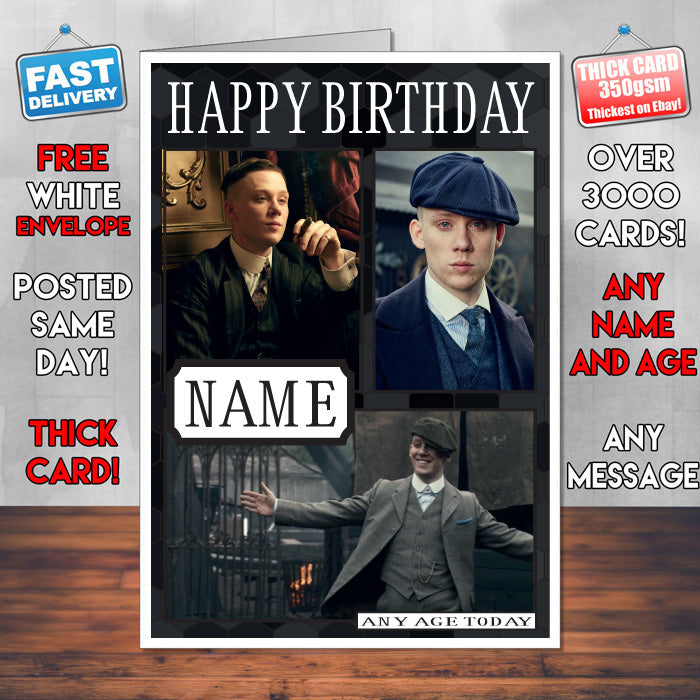 John Shelby Personalised Peaky Blinders INSPIRED Birthday Card New 2017