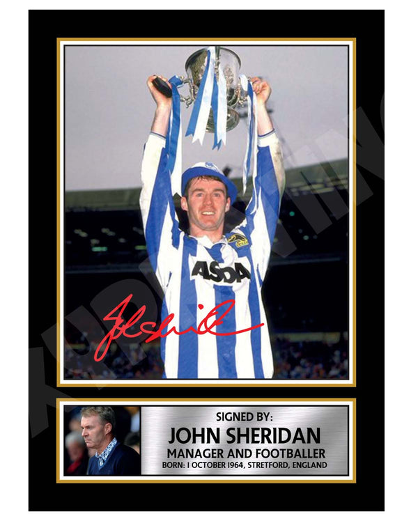 John Sheridan Football Player Printed Signature Print