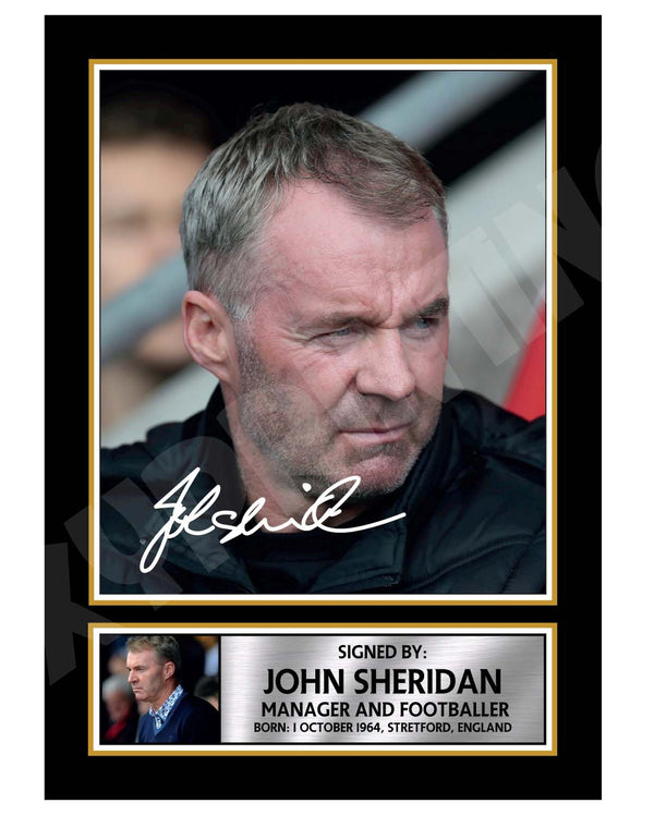 John Sheridan 2 Football Player Printed Signature Print