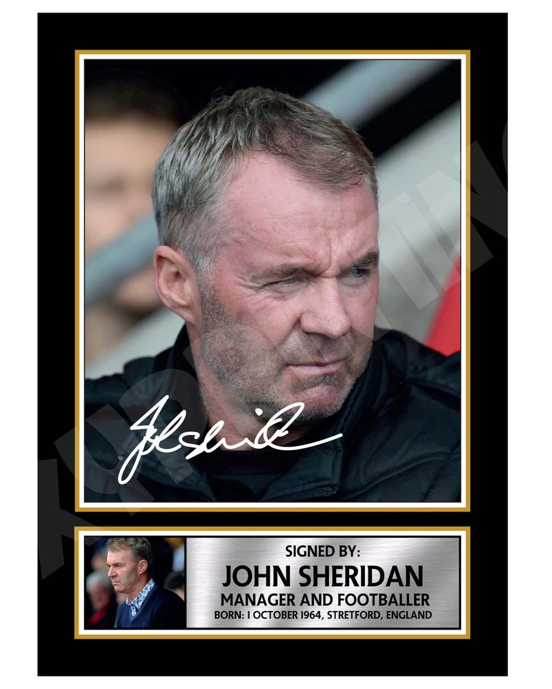 John Sheridan 2 Limited Edition Football Player Signed Print - Football