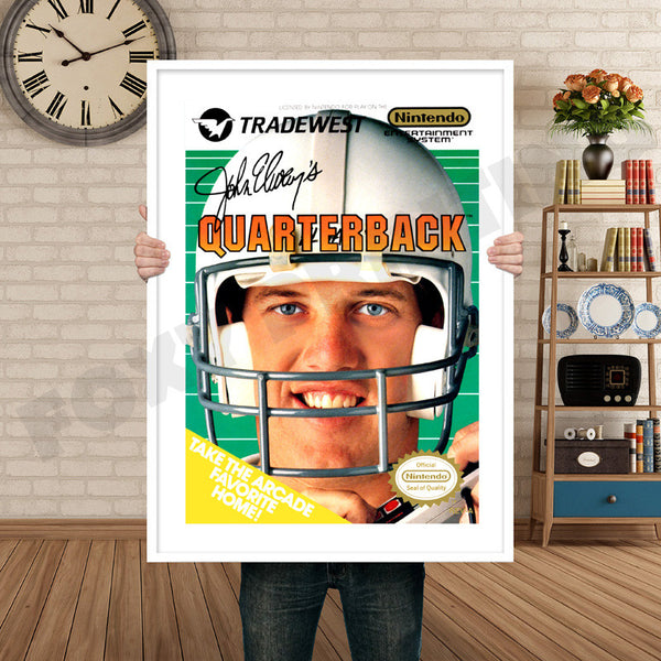 John Elways Quarter Back Retro Game Inspired Theme Nintendo NES Gaming