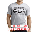 Carlsbeer Black Custom Stag T-Shirt - Any Name - Party Tee