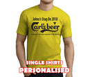 Carlsbeer Black Custom Stag T-Shirt - Any Name - Party Tee