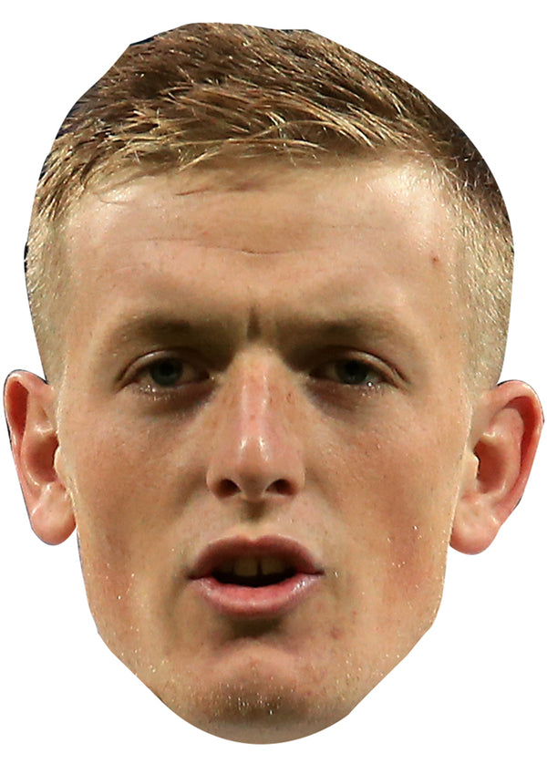 JORDAN PICKFORD JB - Footballer Fancy Dress Cardboard Celebrity Party Face Mask