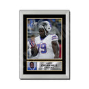 Jordan Mills 1 Limited Edition Football Signed Print - American Footballer