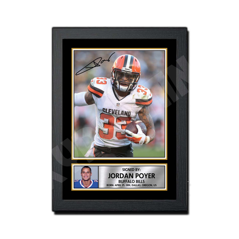 Jordan Poyer 2 Limited Edition Football Signed Print - American Footballer