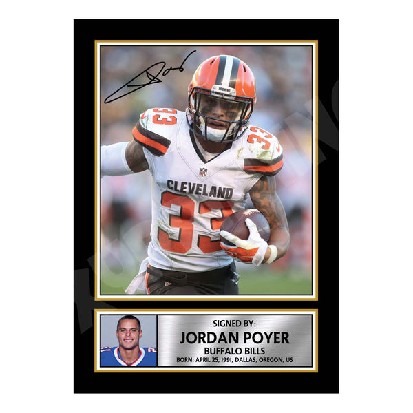 Jordan Poyer 2 American Football Printed Signature Print