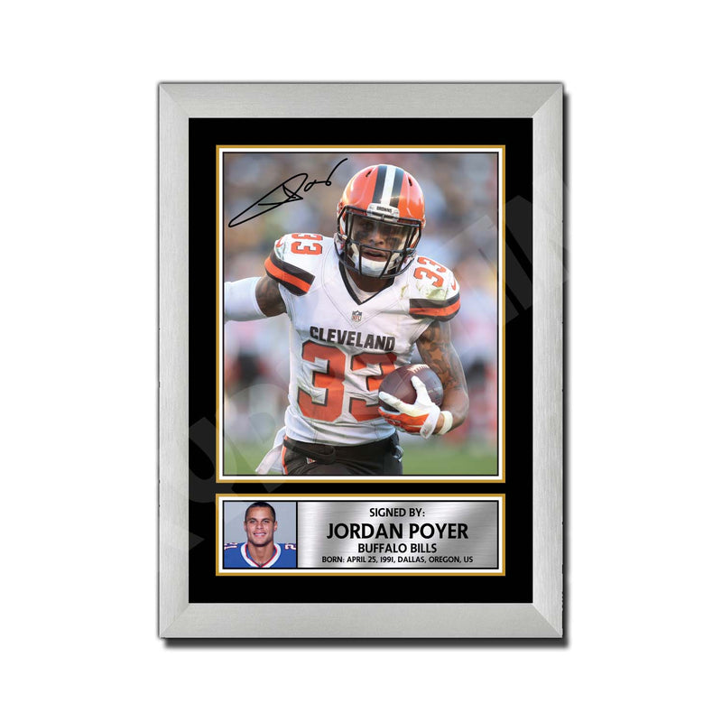 Jordan Poyer 2 Limited Edition Football Signed Print - American Footballer
