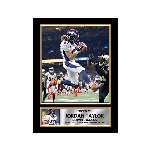 Jordan Taylor American Football Printed Signature Print