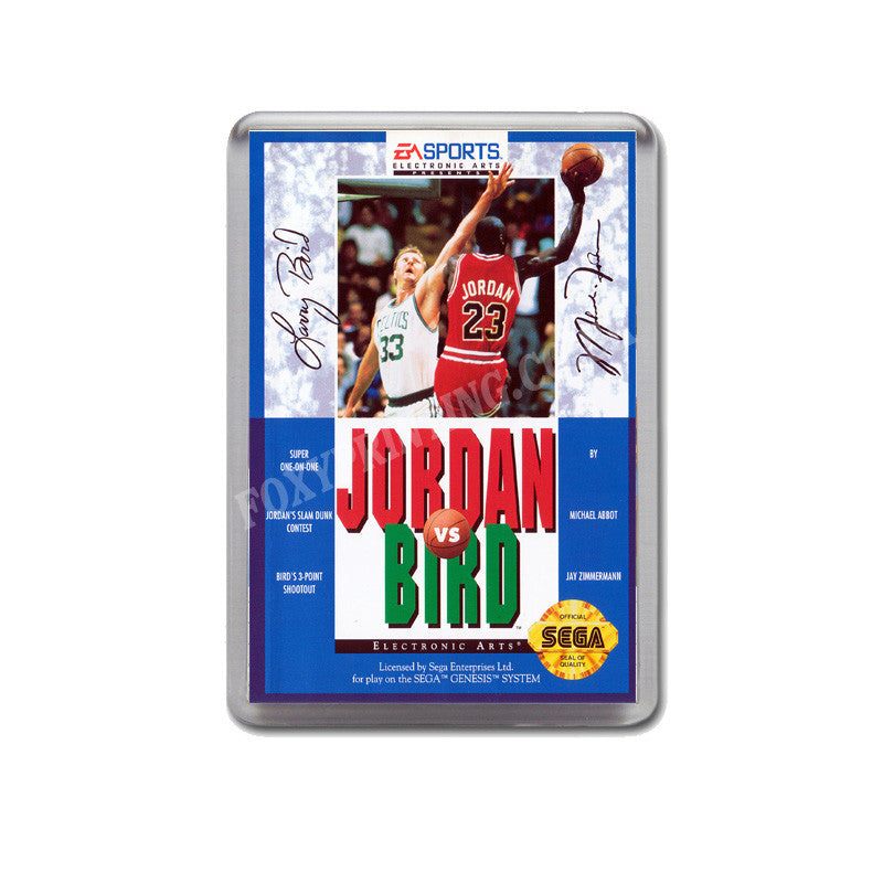 Jordan Vs Bird Game Style Inspired Sega Megadrive Retro Video Gaming Magnet