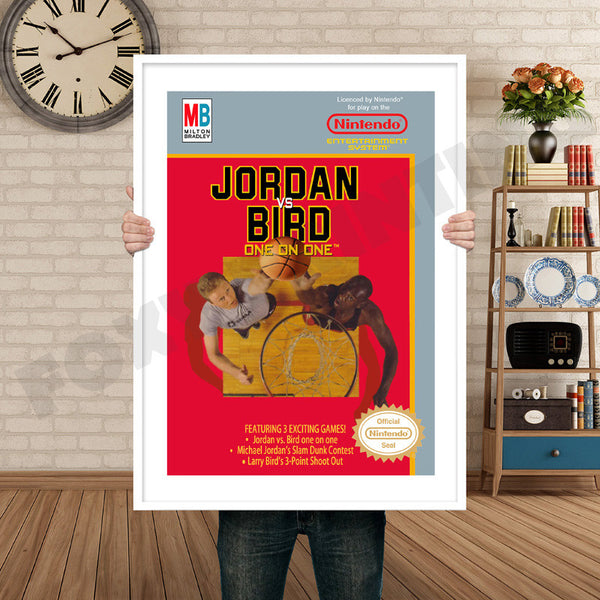 Jordan Vs Bird One on One Retro Game Inspired Theme Nintendo NES Gaming
