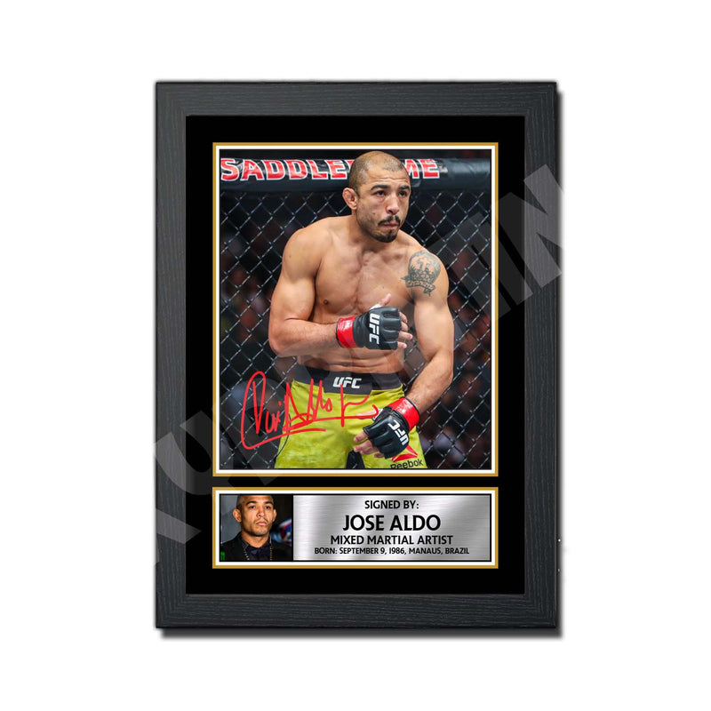 Jose Aldo Limited Edition MMA Wrestler Signed Print - MMA Wrestling