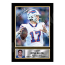 Josh Allen 2 Limited Edition Football Signed Print - American Footballer