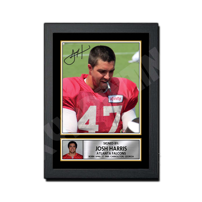 Josh Harris 2 Limited Edition Football Signed Print - American Footballer