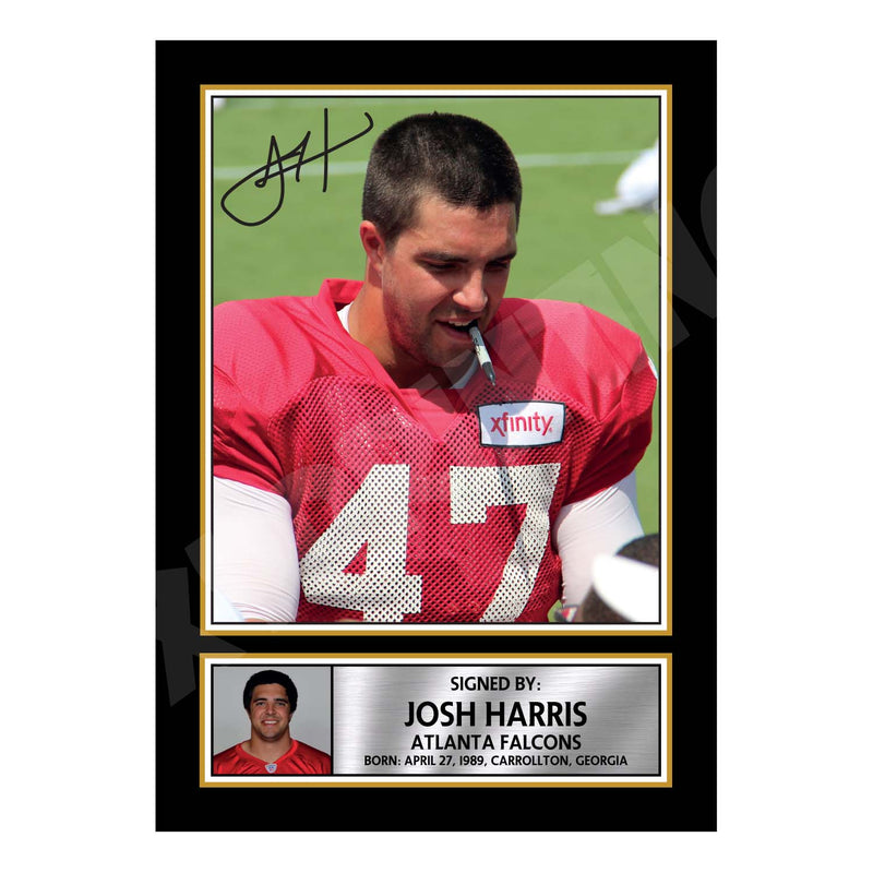 Josh Harris 2 Limited Edition Football Signed Print - American Footballer
