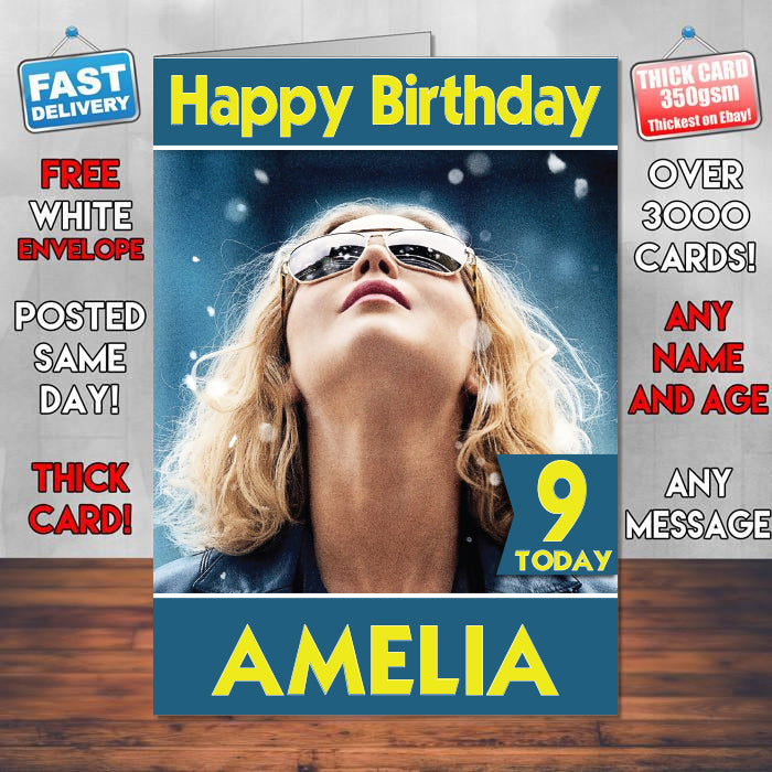 Joy Theme Style Personalised Kids Inspired Movie Birthday Card (SA)