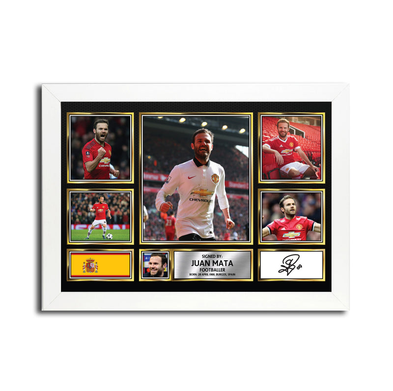 Juan Mata MC1620 Autographed Football Poster