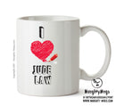 I Love Jude Law Celebrity Mug Office Mug