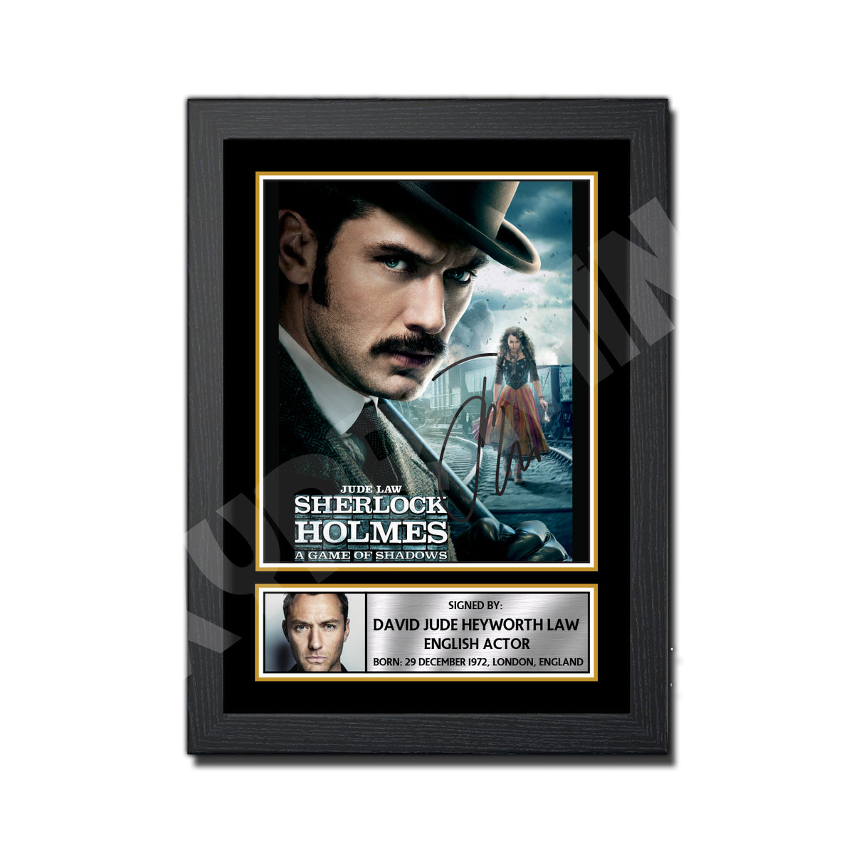 Jude Law 1 Movie Printed Signature Print – A4 Print + Black Frame