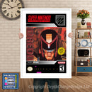 Judge Dredd Super Nintendo GAME INSPIRED THEME Retro Gaming Poster A4 A3 A2 Or A1