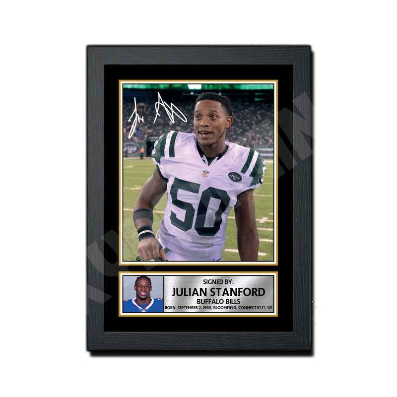 Julian Stanford 1 Limited Edition Football Signed Print - American Footballer