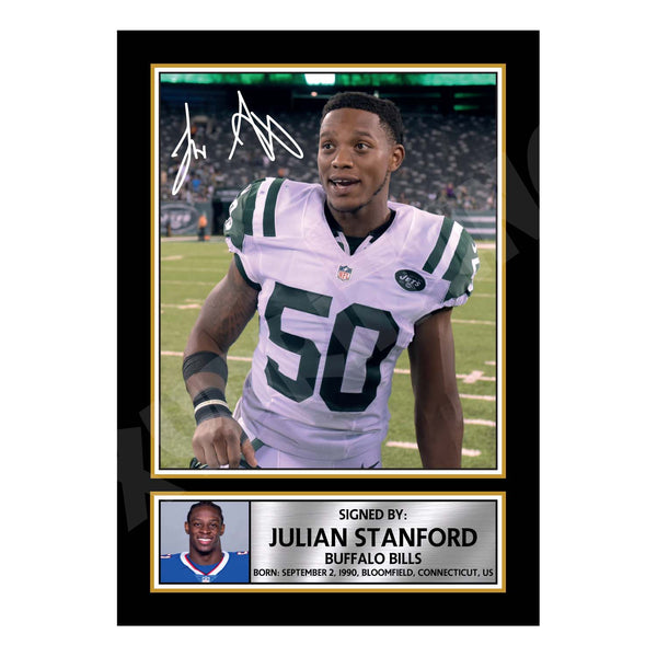 Julian Stanford 1 American Football Printed Signature Print