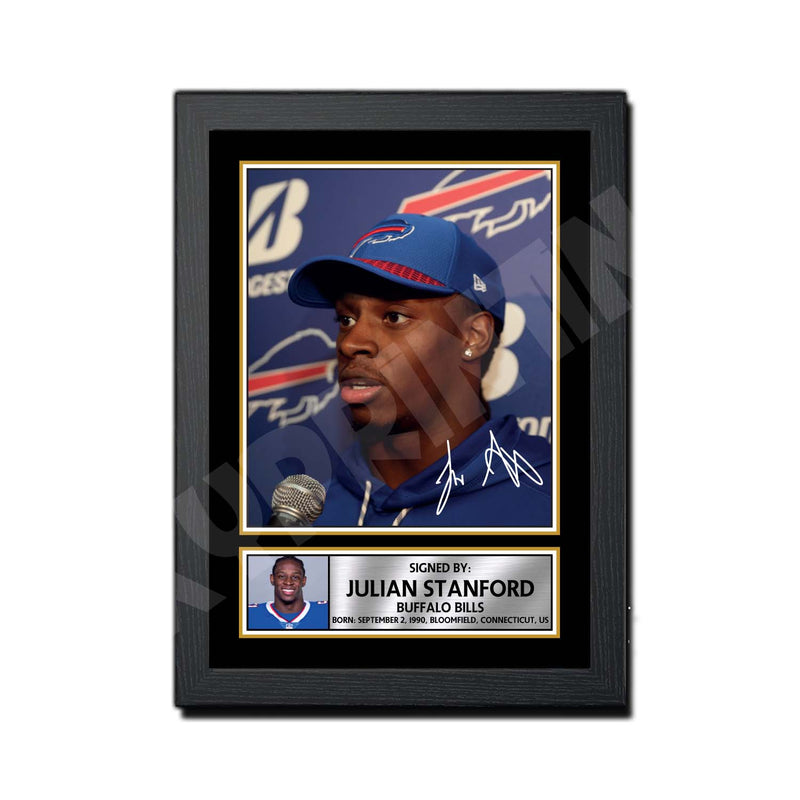 Julian Stanford 2 Limited Edition Football Signed Print - American Footballer