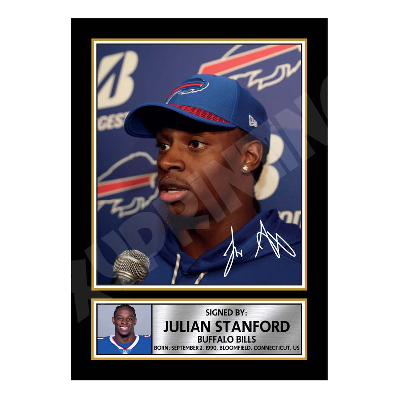 Julian Stanford 2 Limited Edition Football Signed Print - American Footballer