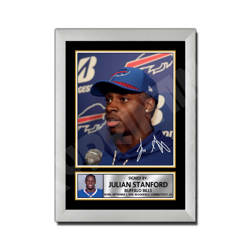 Julian Stanford 2 Limited Edition Football Signed Print - American Footballer