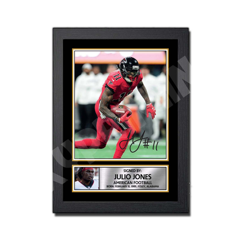 Julio Jones 2 Limited Edition Football Signed Print - American Footballer