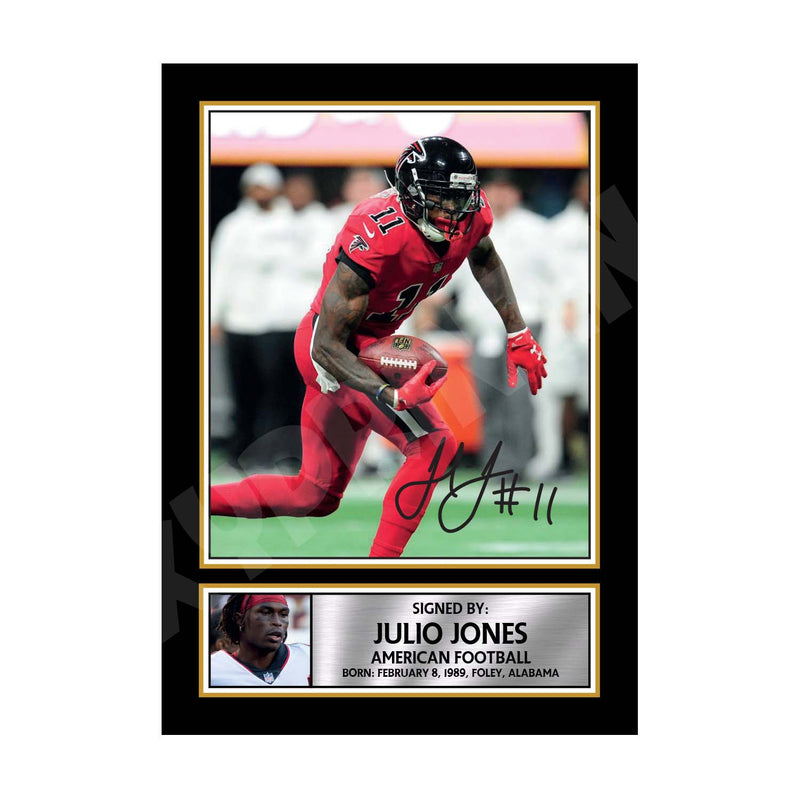 Julio Jones 2 Limited Edition Football Signed Print - American Footballer