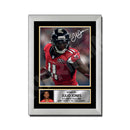 Julio Jones 2 - 1 Limited Edition Football Signed Print - American Footballer