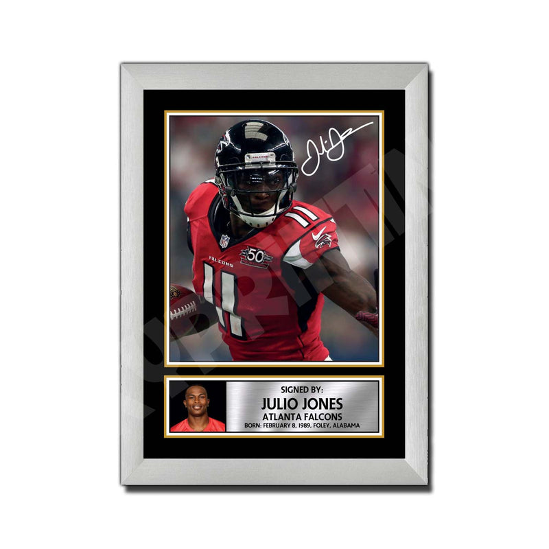 Julio Jones 2 - 1 Limited Edition Football Signed Print - American Footballer