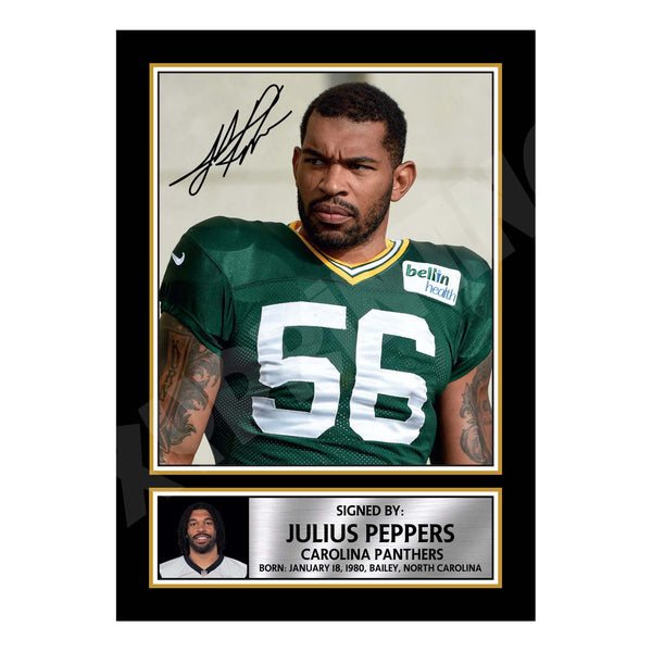 Julius Peppers 1 American Football Printed Signature Print