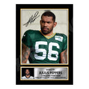 Julius Peppers 1 Limited Edition Football Signed Print - American Footballer
