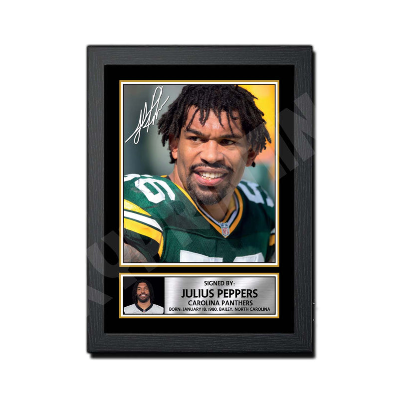 Julius Peppers 2 Limited Edition Football Signed Print - American Footballer