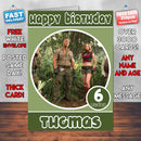 Jumanji Welcome To The Jungle Theme Style Personalised Kids Inspired Movie Birthday Card (SA)