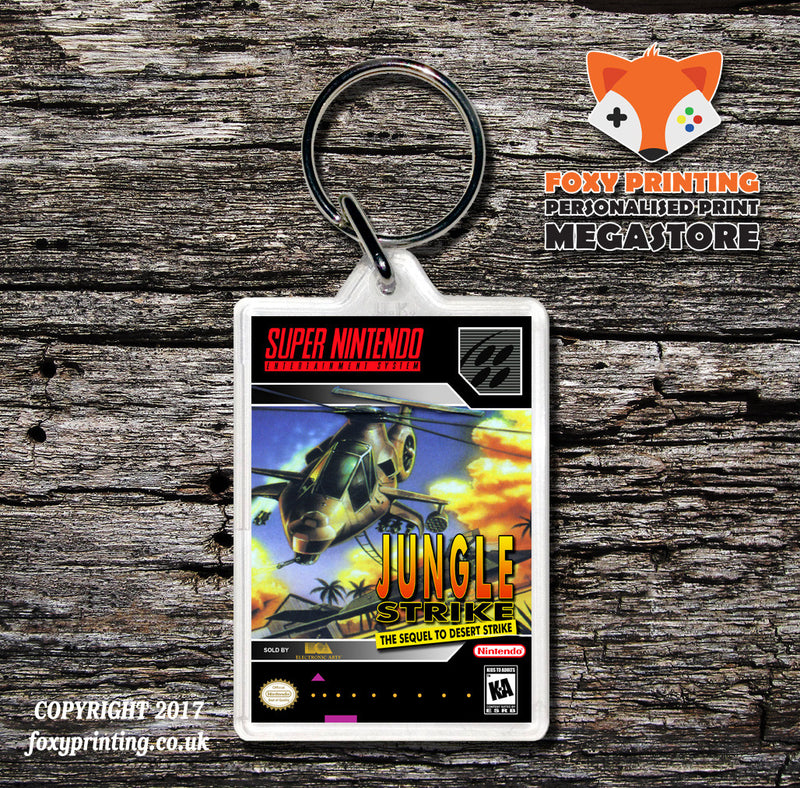 Jungle Strike Game Inspired Retro Gaming Keyring
