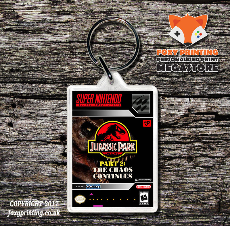 Jurrasic Park 2 Game Inspired Retro Gaming Keyring