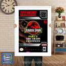 Jurrasic Park 2 Super Nintendo GAME INSPIRED THEME Retro Gaming Poster A4 A3 A2 Or A1