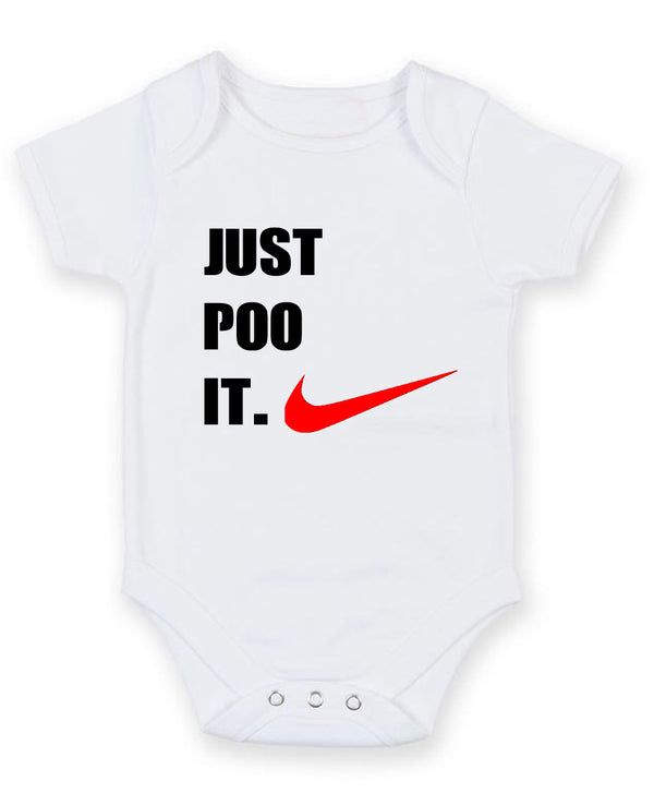 Just Poo It Personalised Baby Boy Girl Unisex Short Sleeve Bodysuit