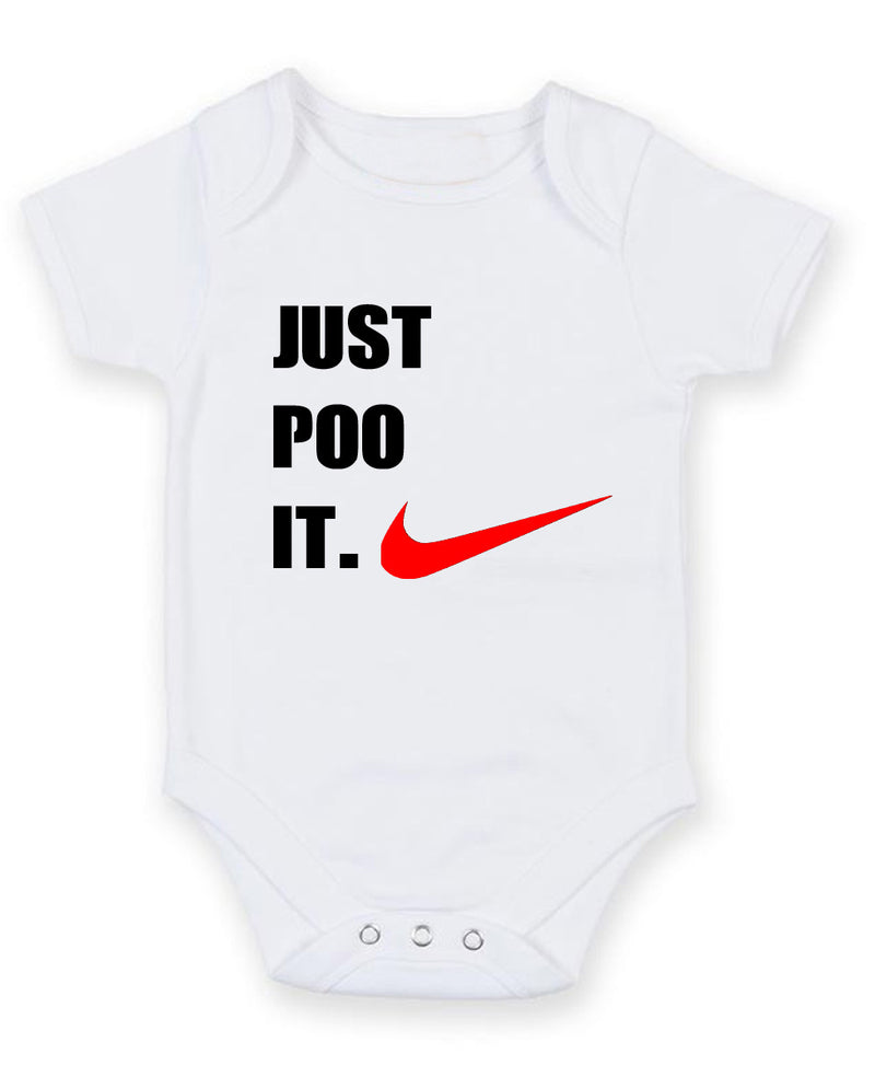 Just Poo It Personalised Baby Boy Girl Unisex Short Sleeve Bodysuit