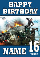 Just Cause 3 Design 5 THEME INSPIRED Kids Adult Personalised Birthday Card Birthday Card