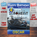 Personalised Just Cause 3 Bavarium Sea Heist Inspired Style Game Kids Inspired Birthday Card (SA)