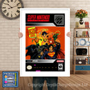 Justice League Task Force Super Nintendo GAME INSPIRED THEME Retro Gaming Poster A4 A3 A2 Or A1