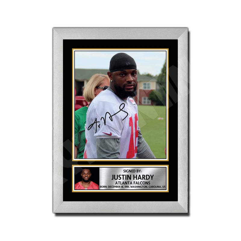 Justin Hardy 1 Limited Edition Football Signed Print - American Footballer